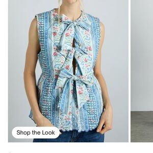 Damson Madder Wallpaper Reversible Catrin Gilet with Ties